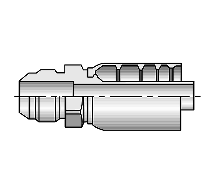 JIC one piece hose fittings